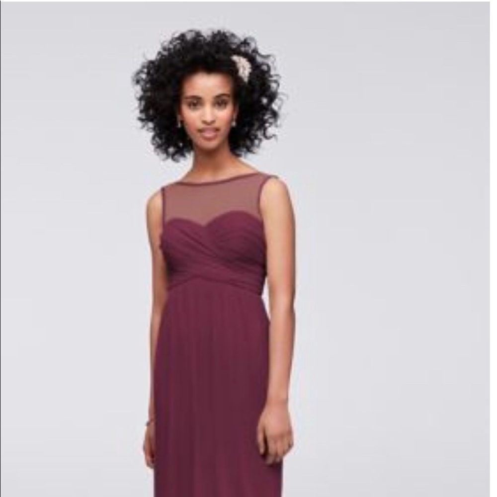 Wine bridal gown